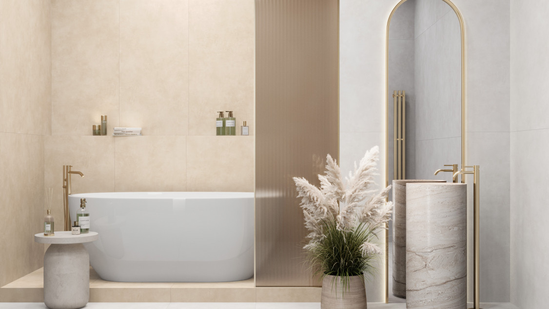 Керамическая плитка Alma Ceramica Мурал TWU3090MUR40R коричневый 30x90