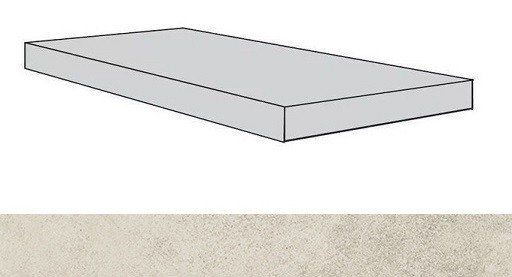 Ступень угловая левая Atlas Concorde Drift White 33x60