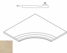 Бортик с выемкой закругленный Italon District X2 Sand 60x60