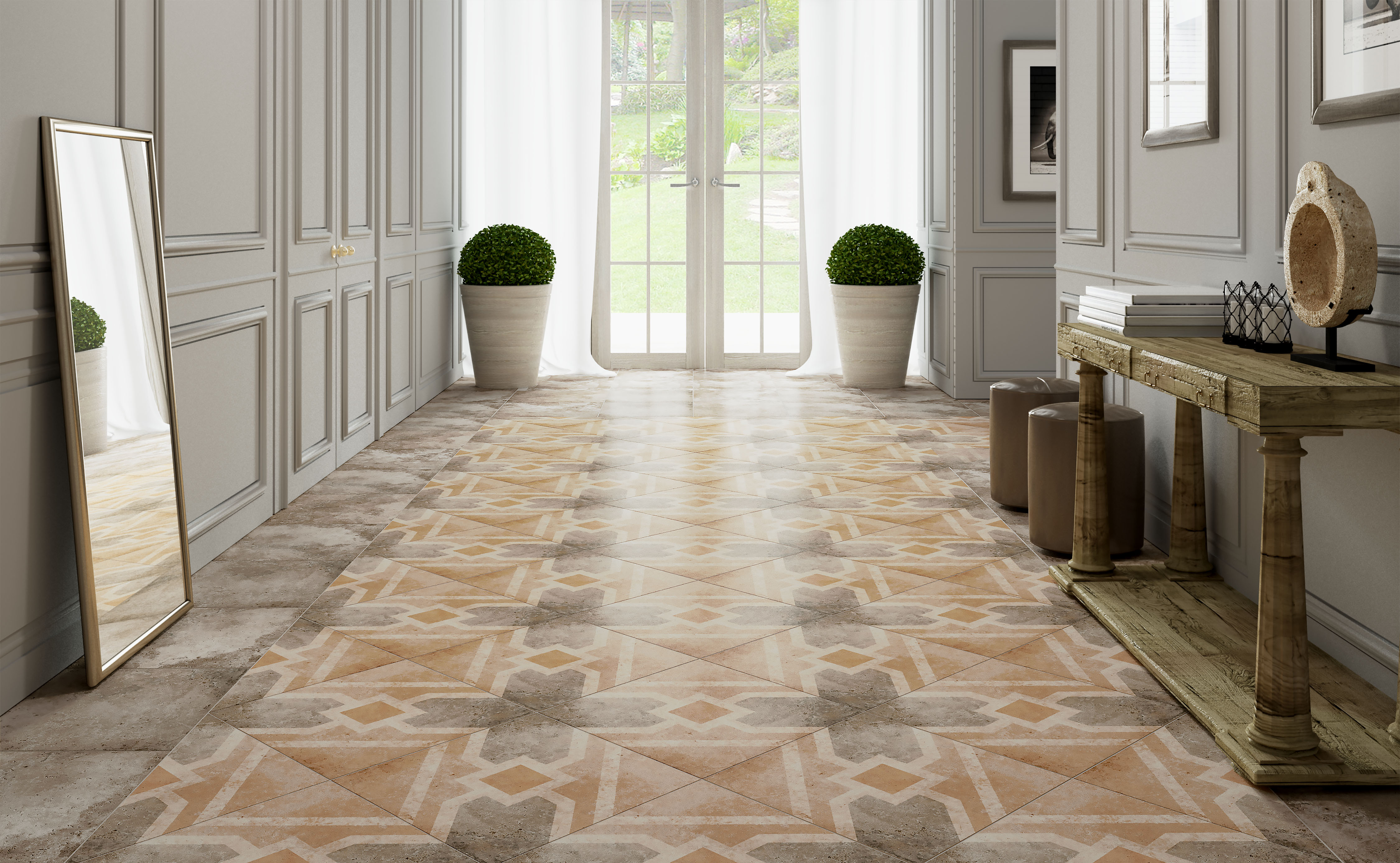 Вставка Grasaro Tivoli Grey 9.5x9.5 G-242/S/t03/95x95x9