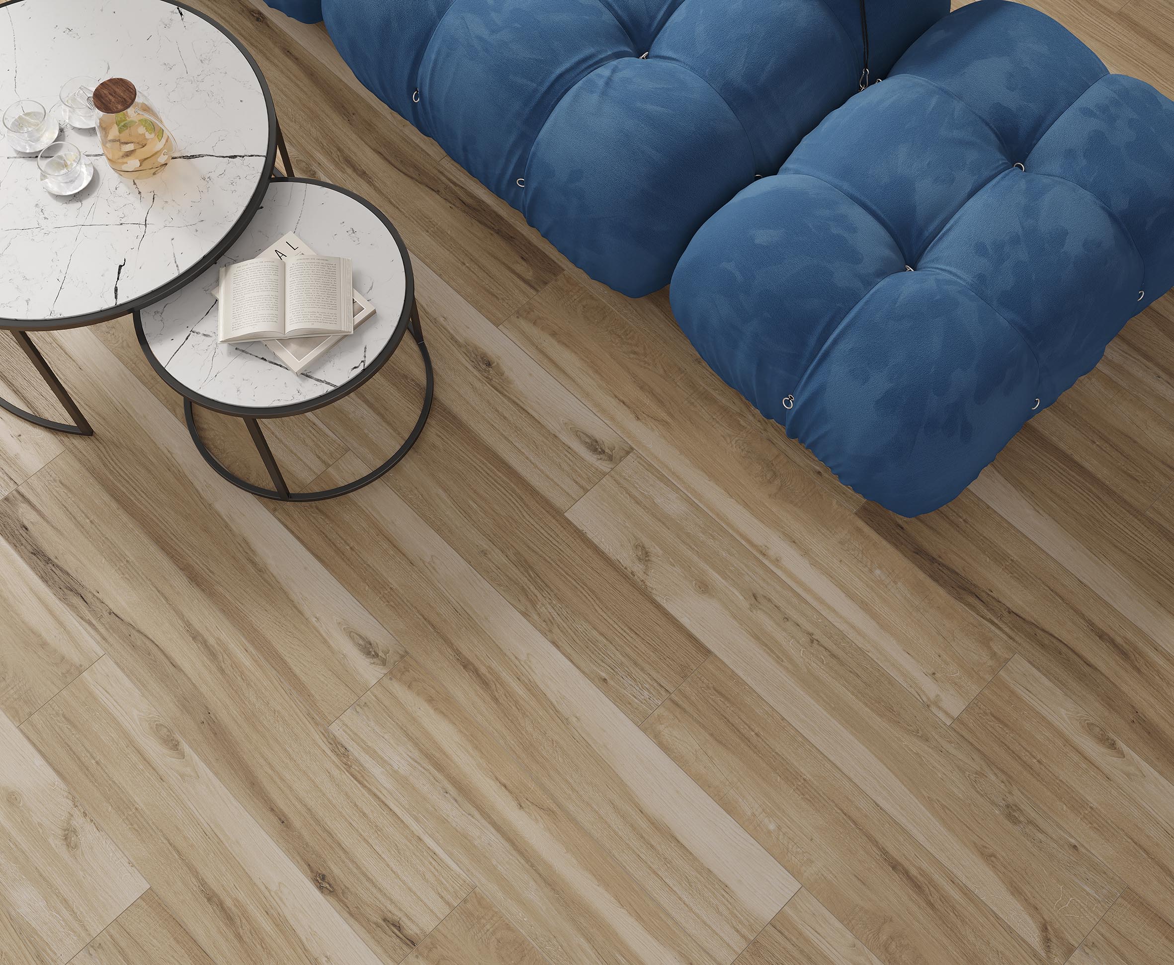 Керамогранит Laparet Rotten Beige серо-бежевый 20x120 матовый