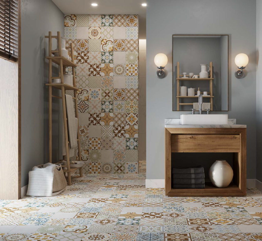 Керамогранит Estima Jam JA02 40.5x40.5 разноцветный