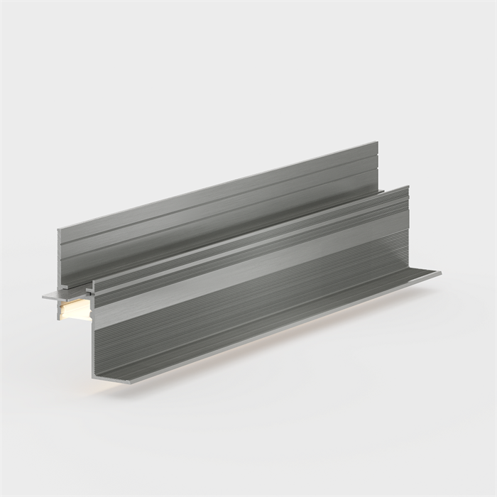 Теневая рейка Laconistiq Multilevel CLASSIC NEW разноуровневая серебристый анодированный 46.5x28.7x3000мм под подсветку