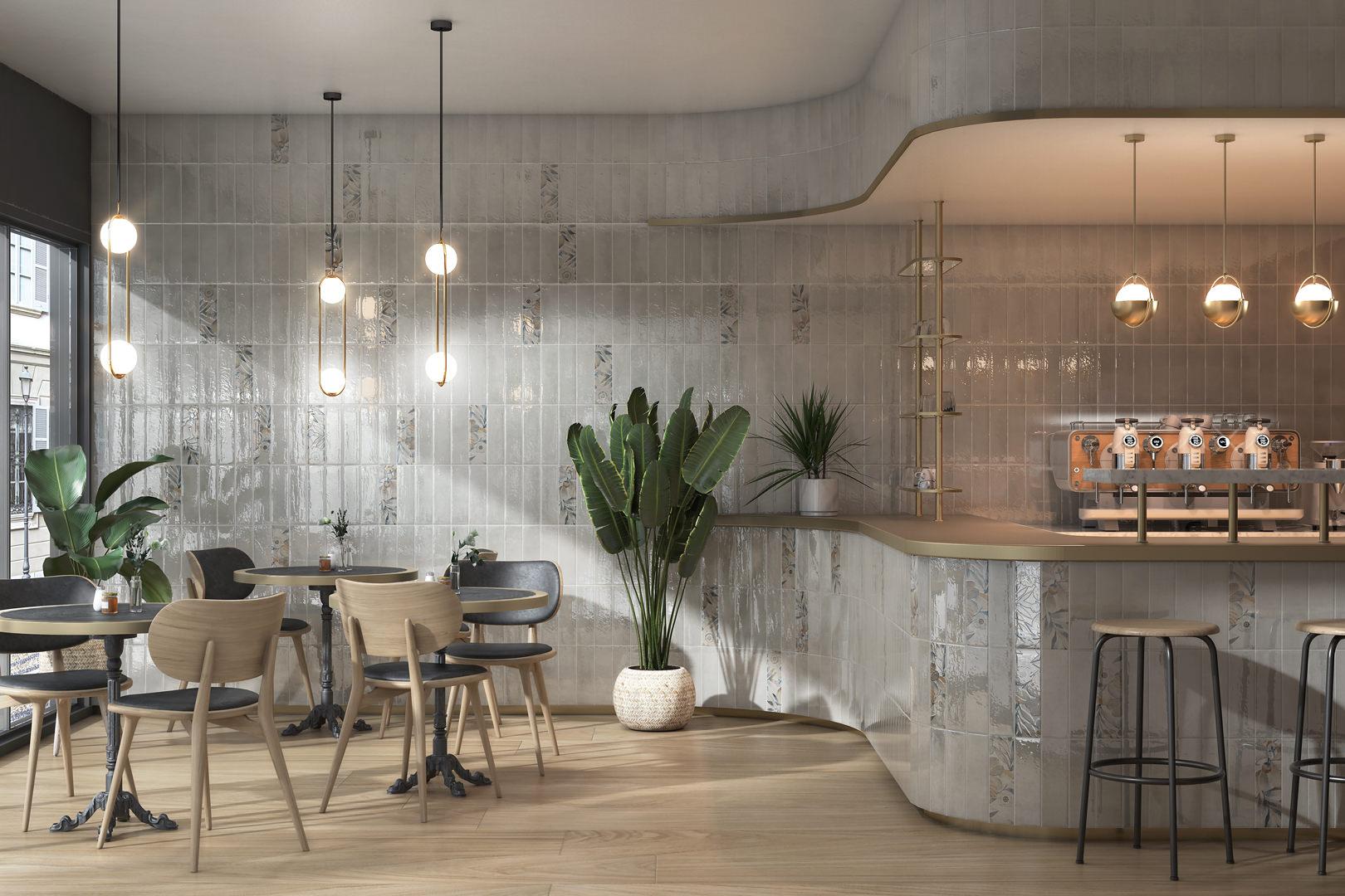 Керамическая плитка Kerama Marazzi 9037 Тракай серый светлый глянцевая 8,5x28,5