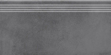 Ступень Kerama Marazzi Мирабо серый темный обрезной 30x60 DD253700R\GR