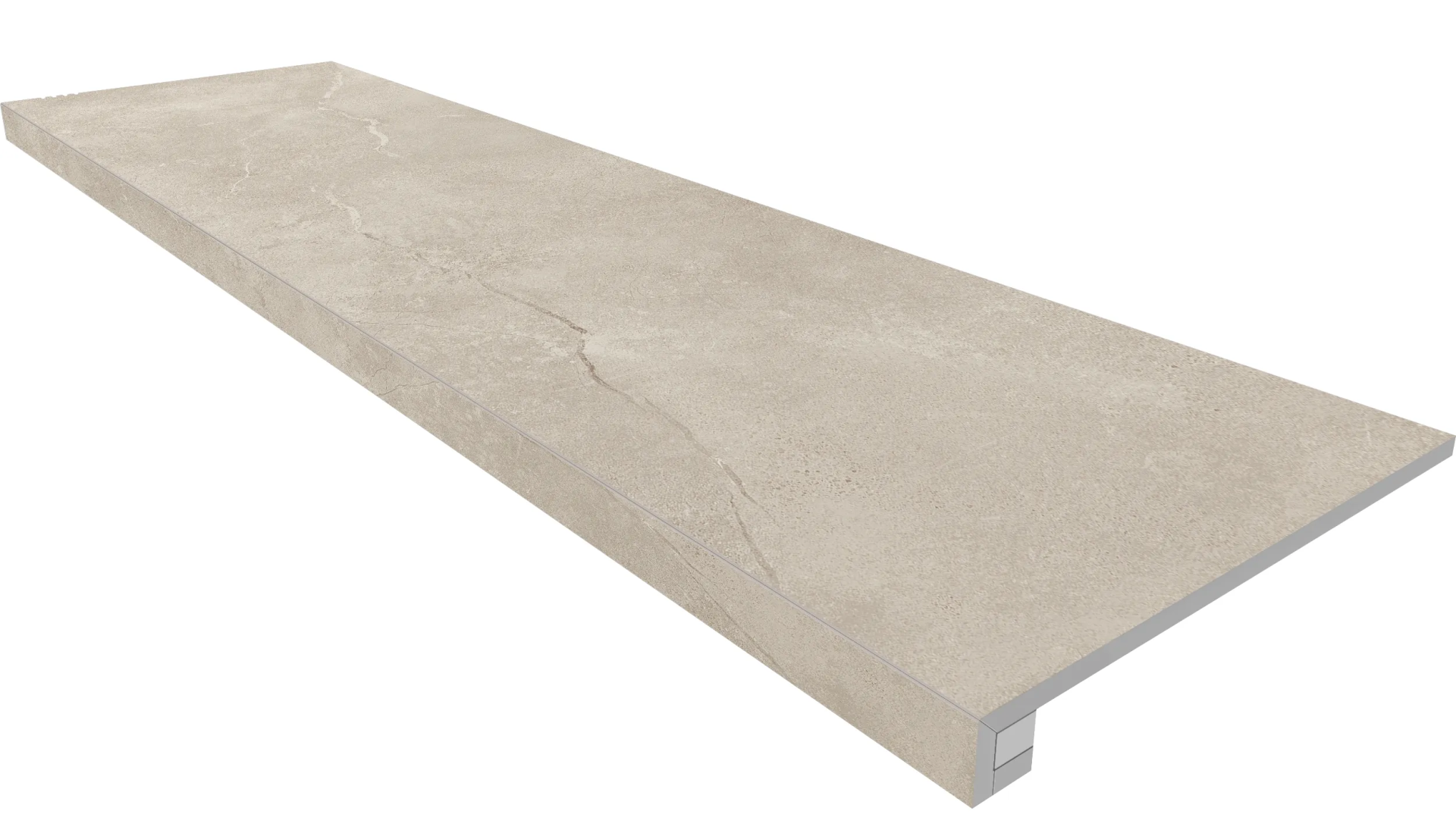 Комплект Estima MM00 Ametis Magmas Ivory (Ступень 33x120 непол. прямоугол. бортик без насечек + Подступенок 14,5x120)