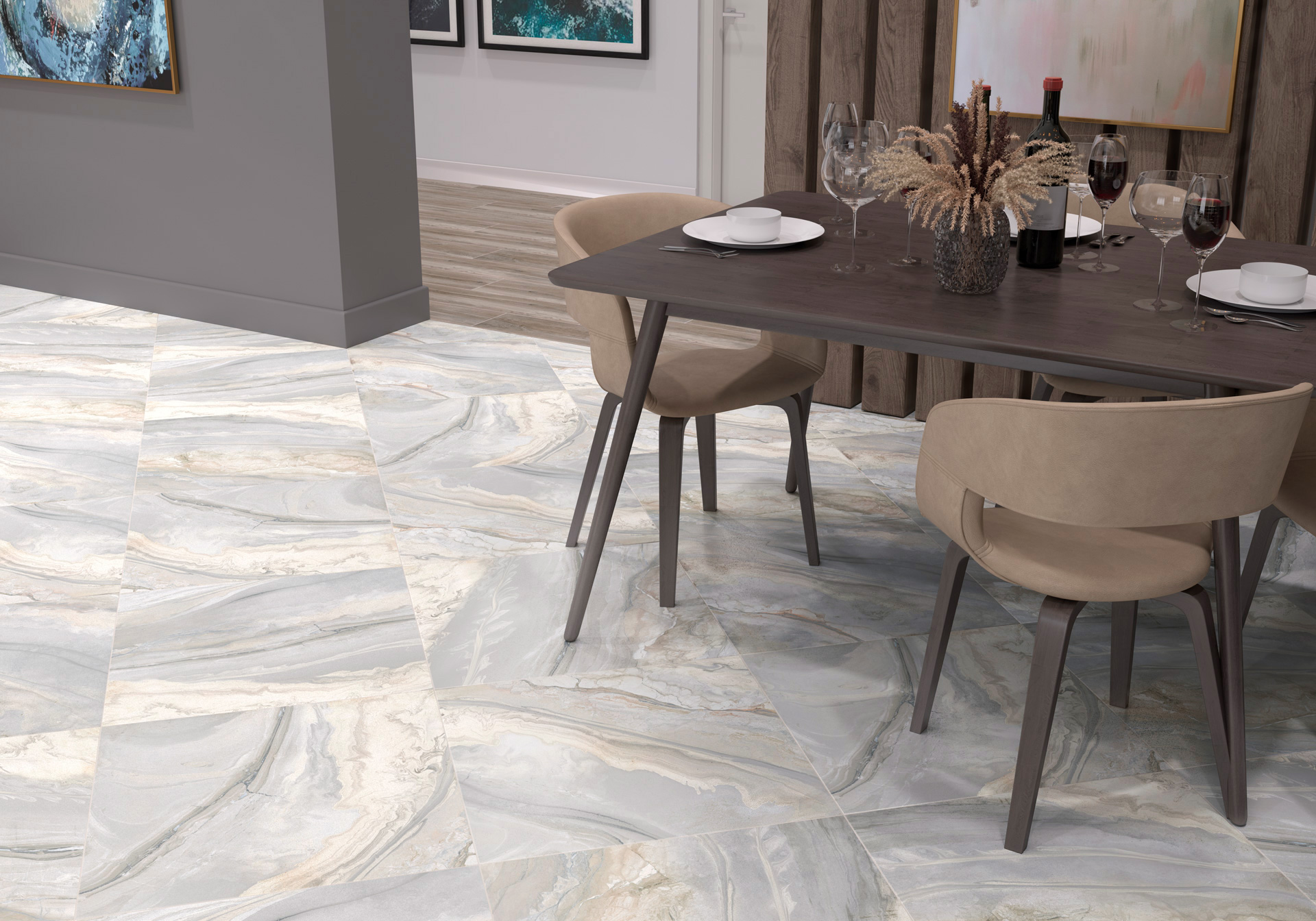 Керамическая плитка Alma Ceramica Мэджик TWU93MGC07R серый 30x90