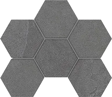 Мозаика Estima LN03/TE03 Luna Hexagon Anthracite 25x28.5 серый