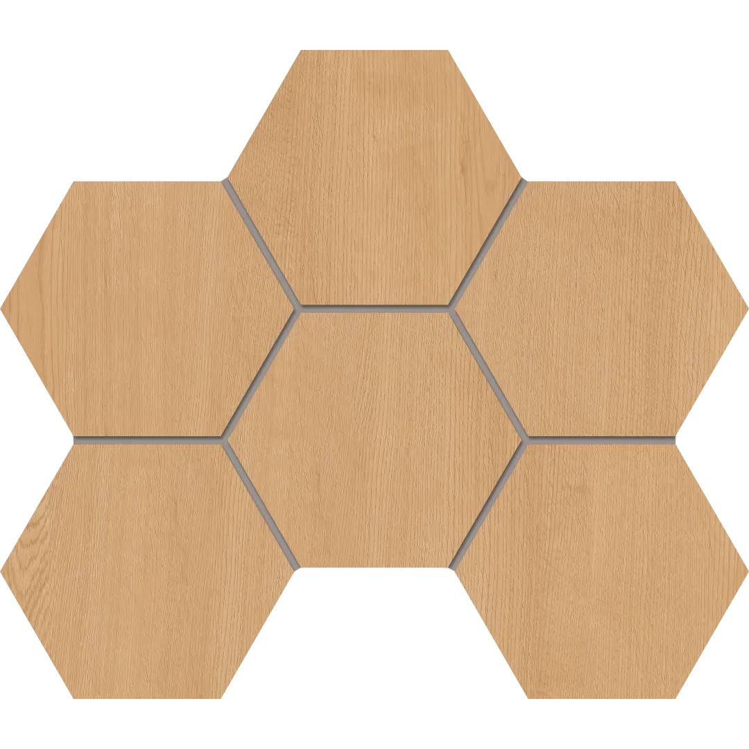 Мозаика Estima CW04 Classic Wood Hexagon Honey Oak 25x28.5 бежевый