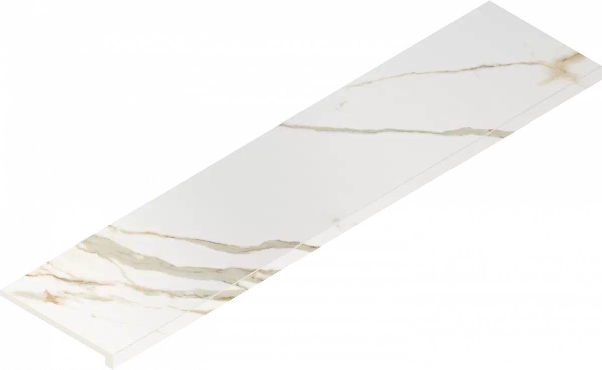 Ступень Италон Стелларис Калакатта Голд угловая правая 620070002599 белый 33x120