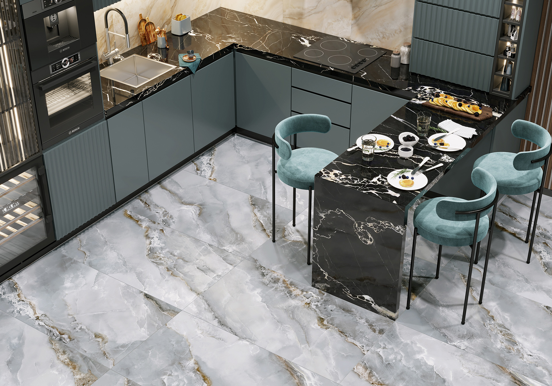 Керамогранит Alma Ceramica Орландо GFA57ORD07L серый 57x57