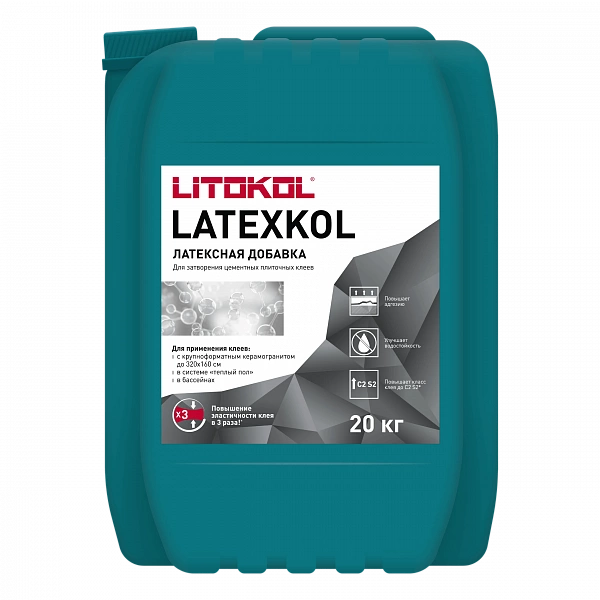 Латексная добавка для плиточного клея Литокол LATEXKOL 20кг