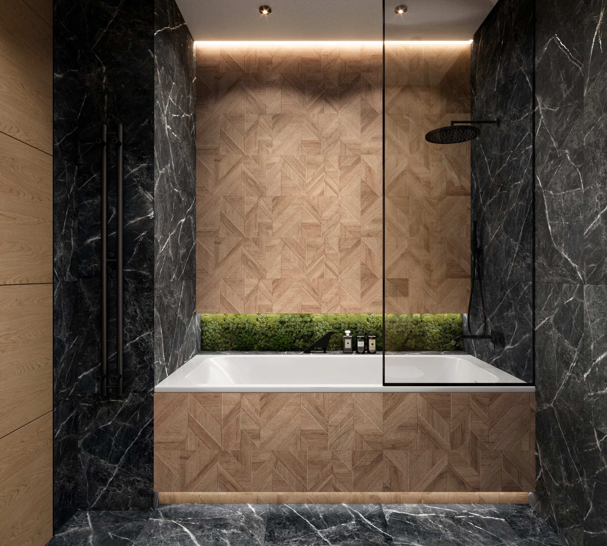 Керамогранит Аркадия Керамика CR4017-A Cassero Nero Carving 60x120 черный