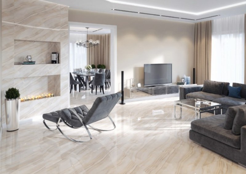 Керамогранит Старо Afyon Light Polished 60x120 кремовый