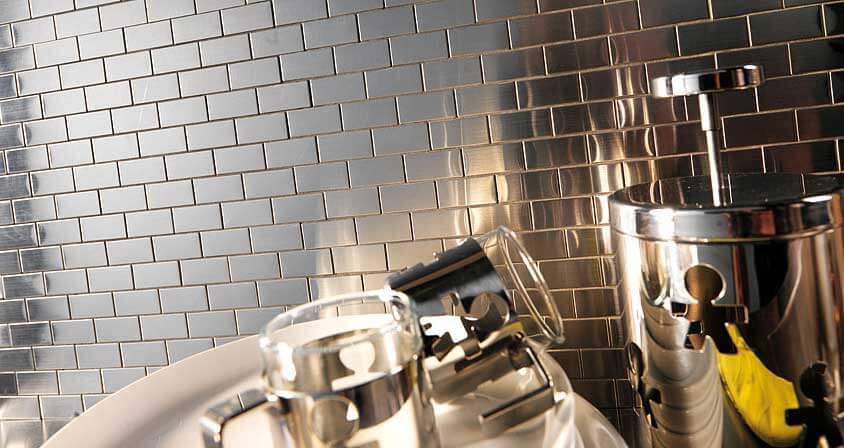 Мозаика NSmosaic MS-610 метал стекло бежевый 29.8x30.5