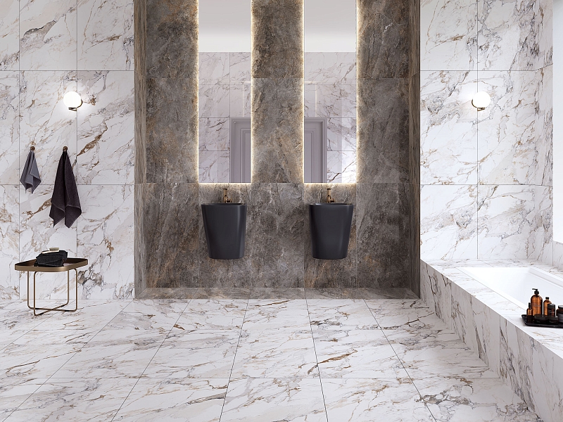 Мозаика Vitra Marble-X Бреча Капрайа Белый 30x30 лаппатированный