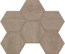 Мозаика Estima CW02 Classic Wood Hexagon Dark Grey 25x28.5 серый