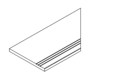 Бортик Италон Космос Грэй Грип правый 620090001409 серый 30x120