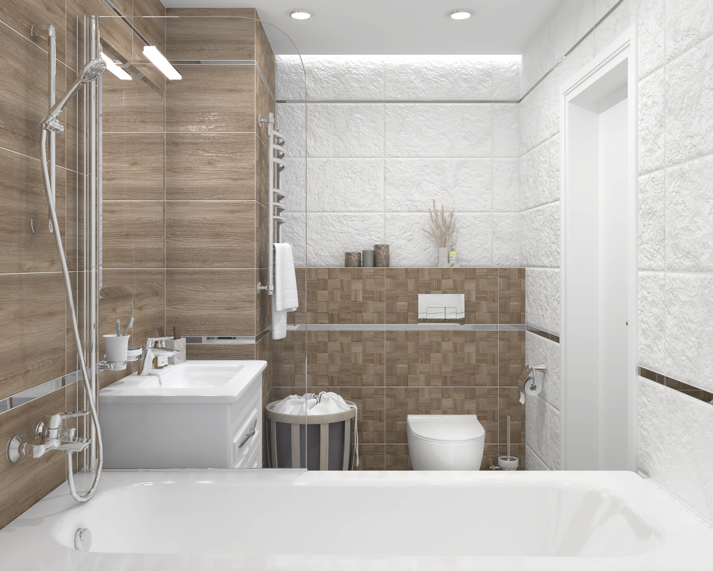 Керамогранит Laparet Timber бежевый 30x60 матовый