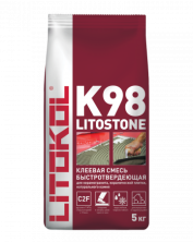 Клей для плитки, керамогранита и камня Литокол LITOSTONE K98 5кг С2 F