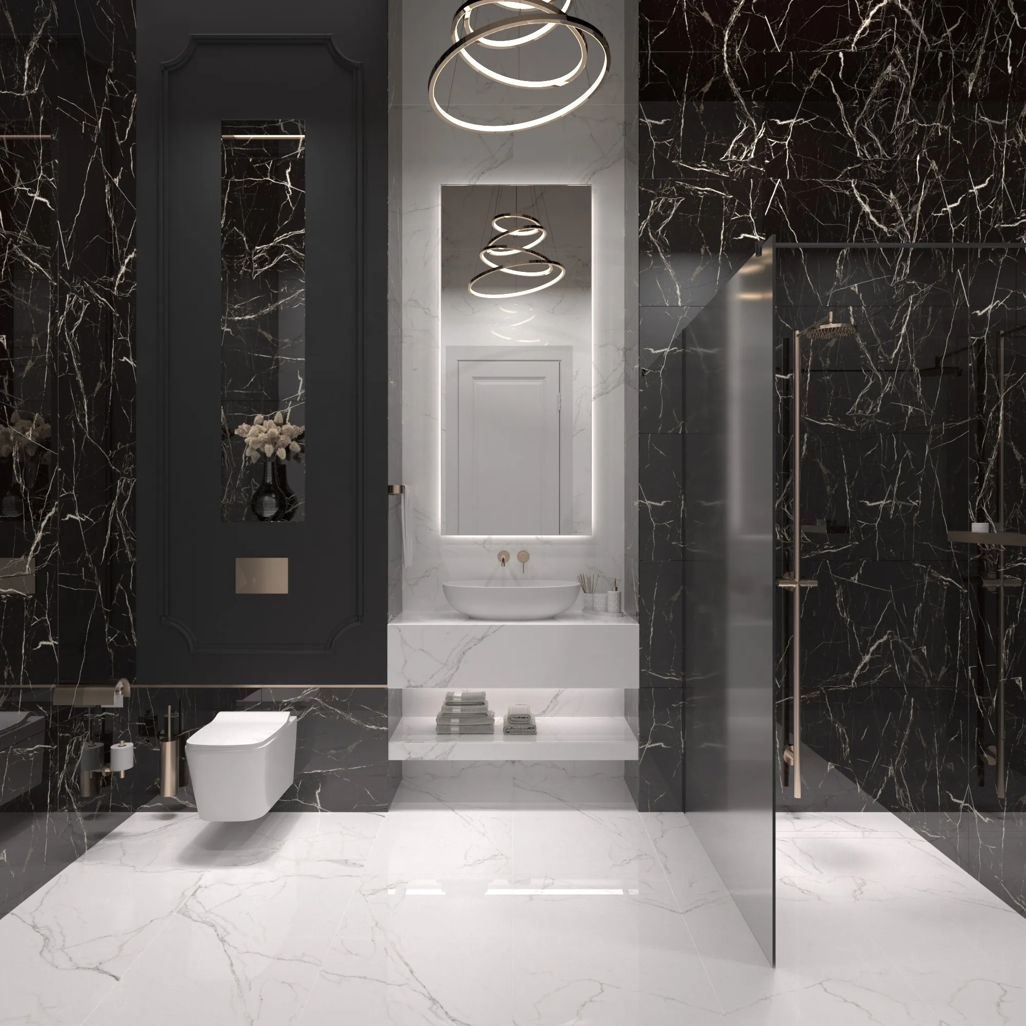 Керамогранит Аркадия Керамика HG2008-A Black Spinder High Gloss 60x60 черный