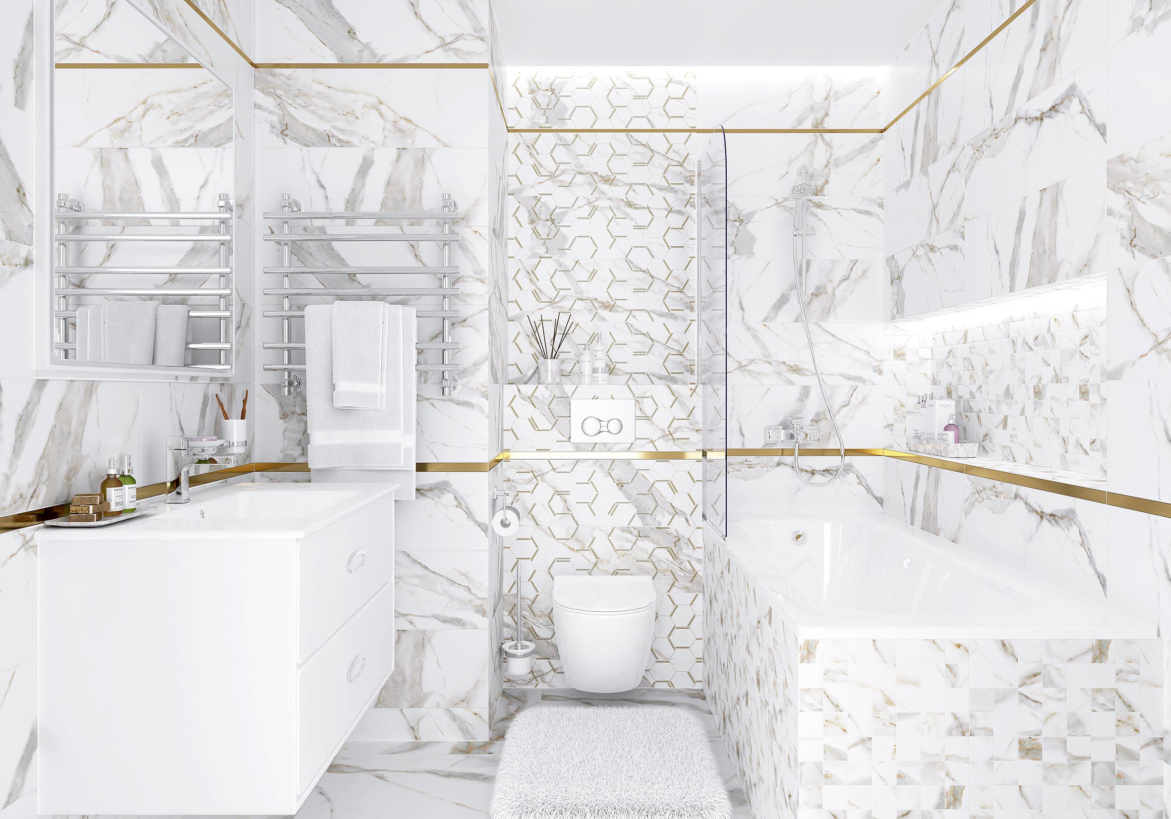 Керамогранит (AD 0070) Laparet Adelaida белый 60x60 матовый