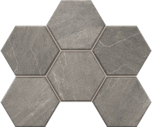 Мозаика Estima GB02 Gabbro Hexagon Grey 25x28.5 серый