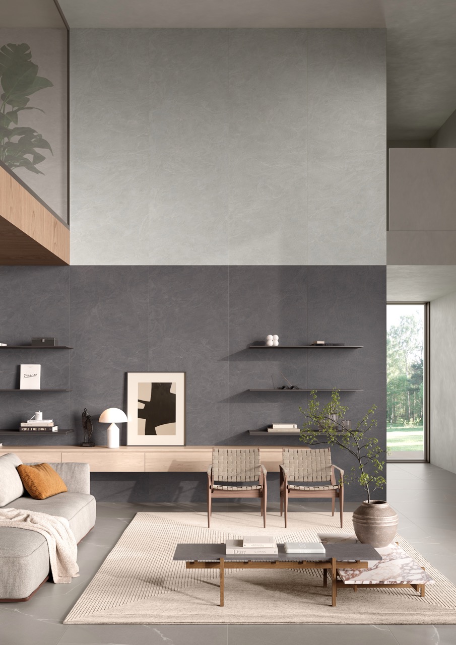 Керамогранит Laminam Слэйт Амазония 12 LAMF012615_IT зеленый 162x324