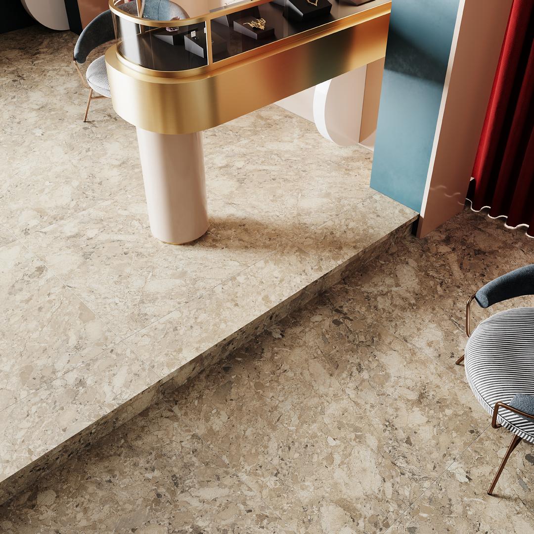 Ступень клееная DL503020R\GCF Ирпина бежевый обрезной 33x119.5