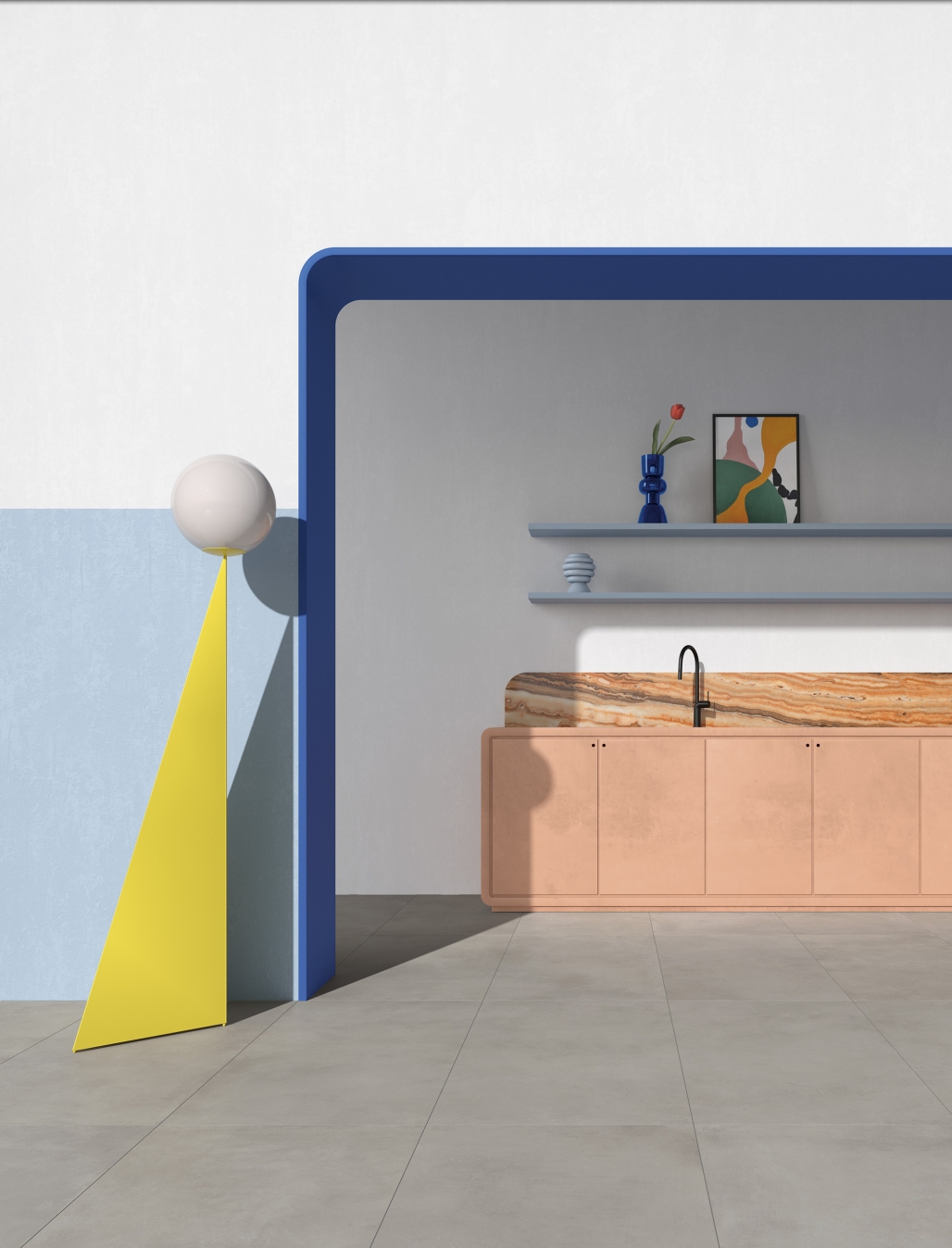 Керамогранит ColiseumGres Сан-Сиро Уайт Рет 610010002757 белый 60x120