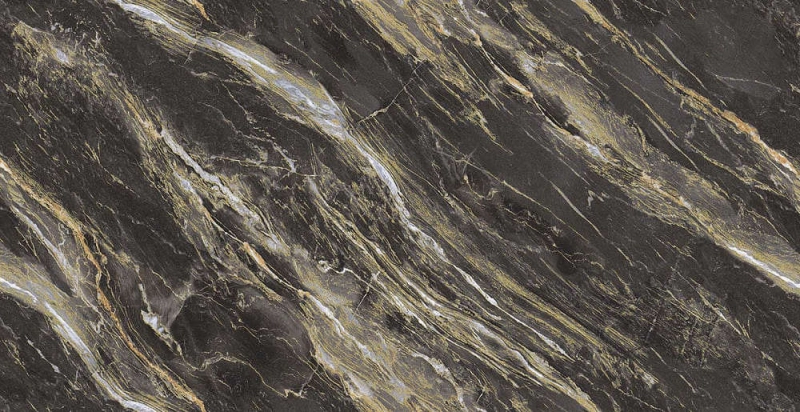 Керамогранит Азарио Materia Gold 60x120 Carving H18004009G черный