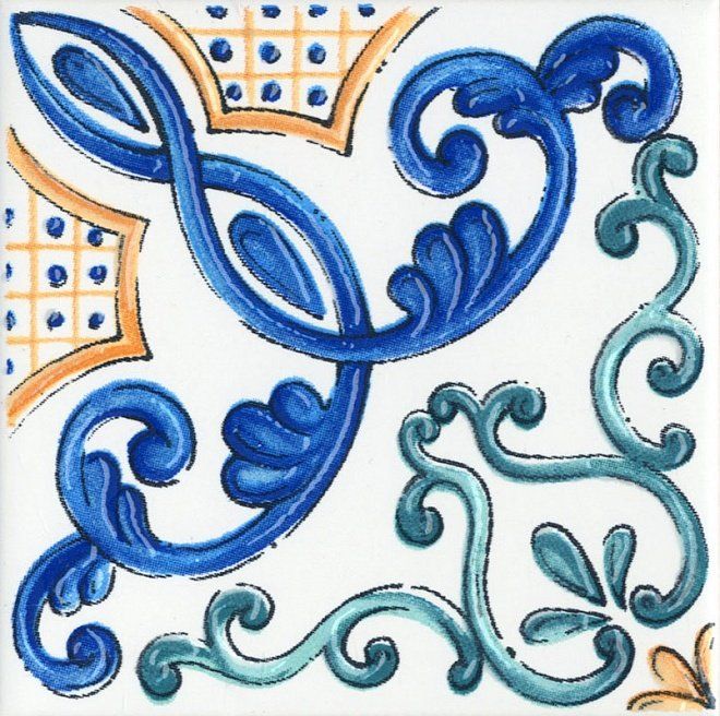 Вставка Kerama Marazzi Капри майолика 9.8x9.8 STG\A487\1146H