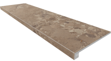Комплект Estima OM03 Ametis Oceanmist Brown (Ступень 33x120 непол. прямоугол. бортик без насечек + Подступенок 14,5x120)