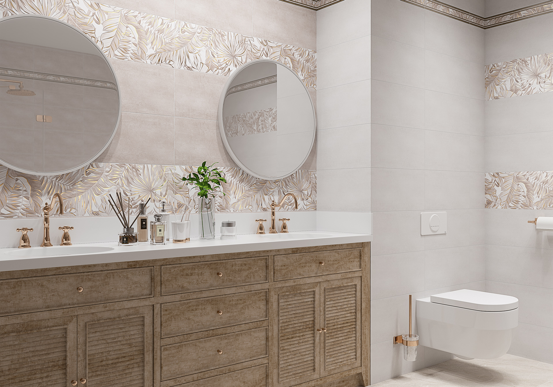 Декор Alma Ceramica Бонита DWU09BNT014 коричневый 24.9x50