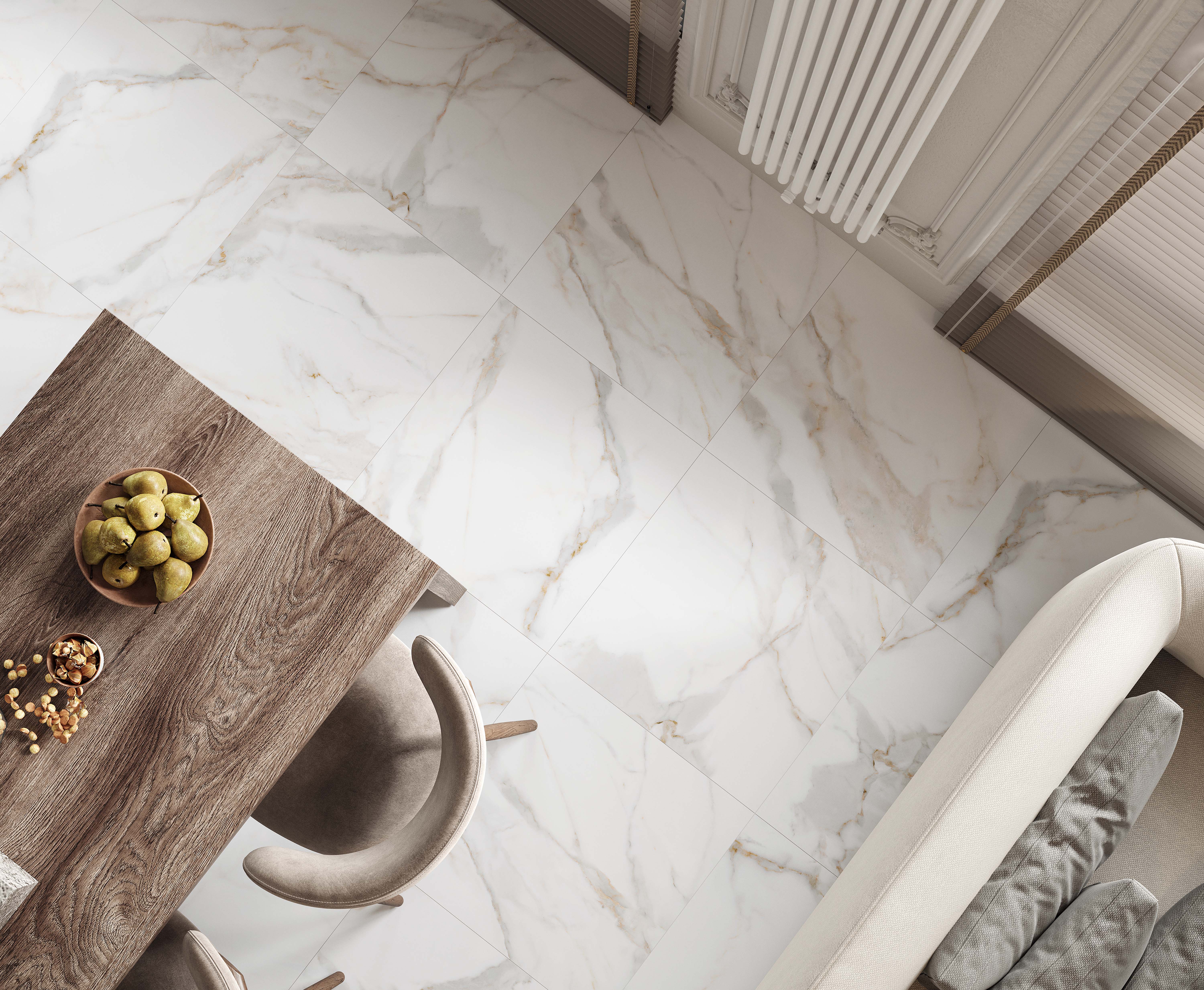 Керамогранит (AD 0070) Laparet Adelaida белый 60x60 матовый