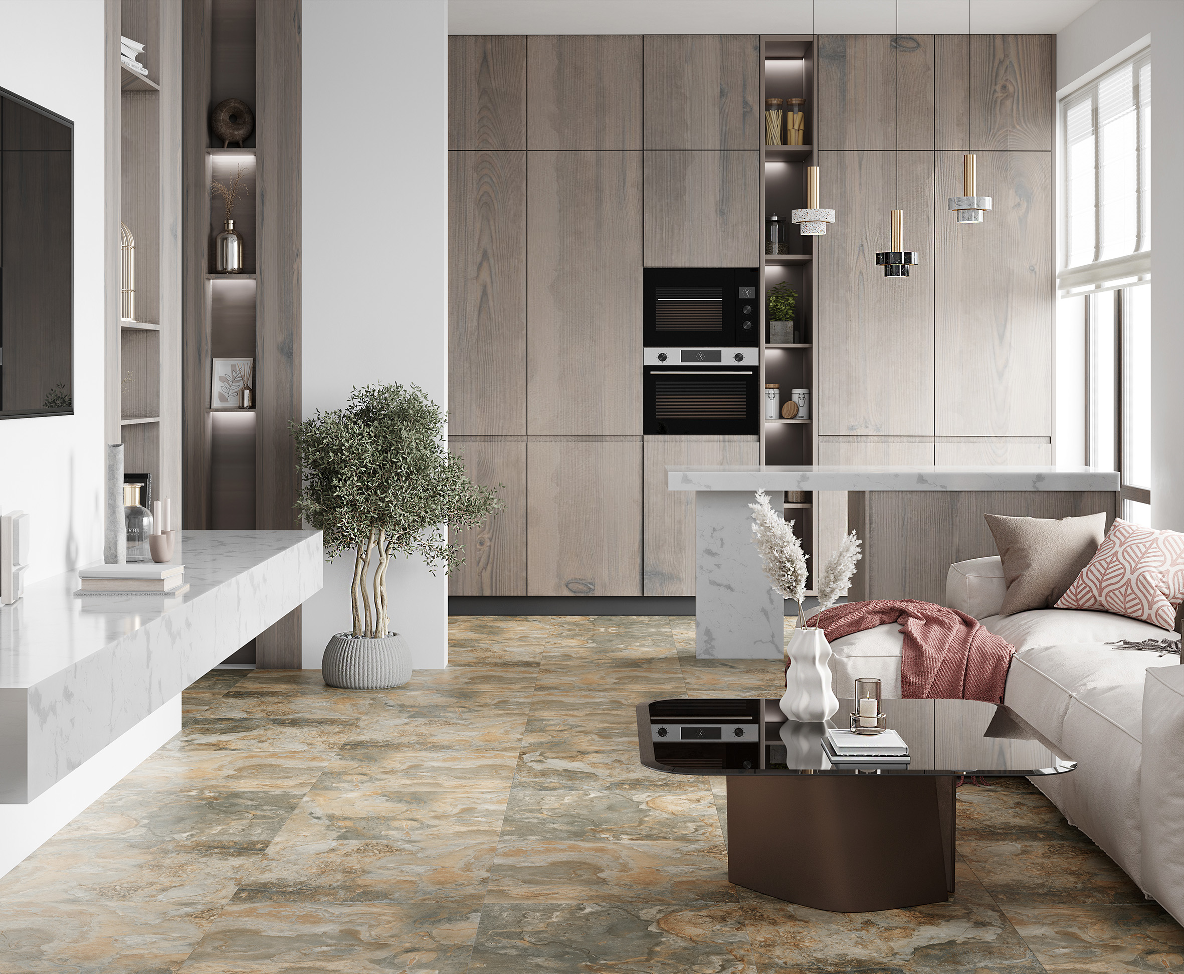 Керамогранит Laparet Oberon Green 60x120 матовый