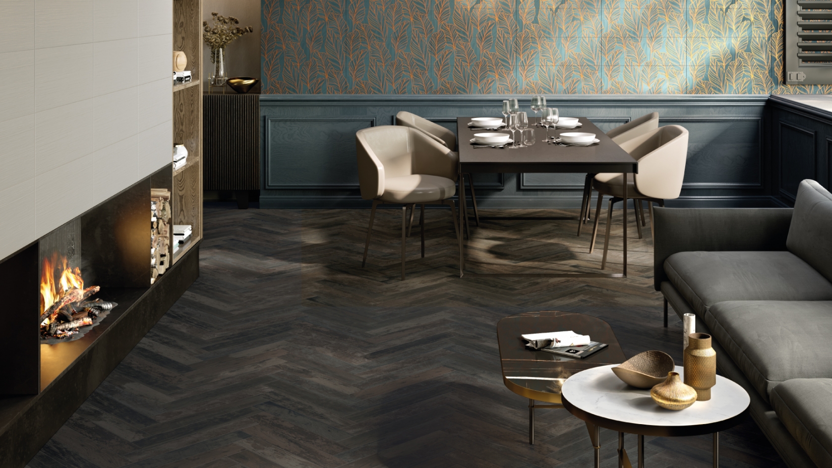 Керамогранит Italon Groove Ash 9,5x60