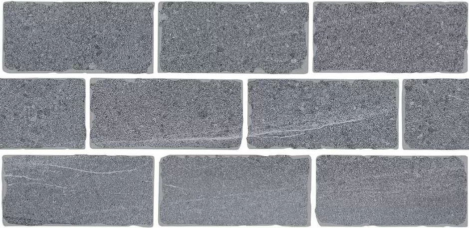 Бордюр BR023T Роверелла серый мозаичный 14.7х34.5