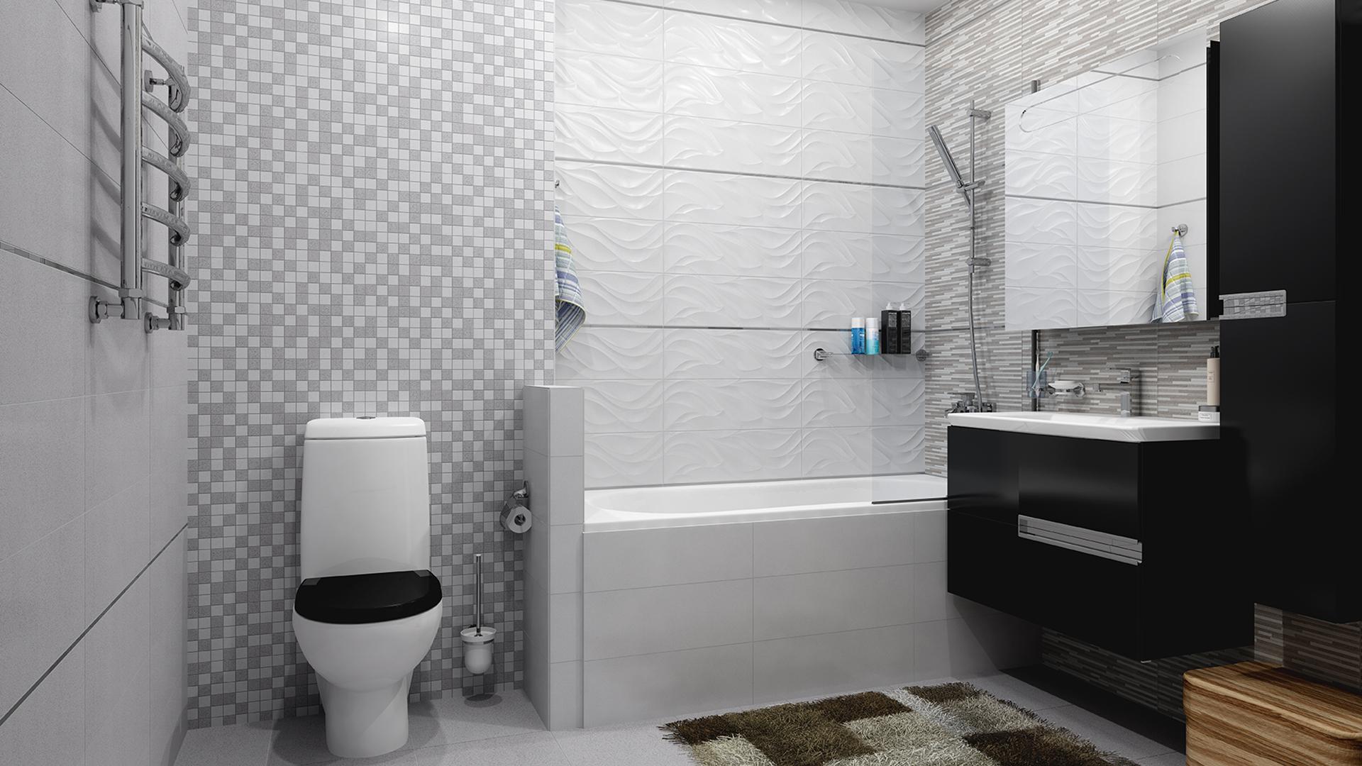 Декор (17-10-06-489) Laparet Vega серый рельеф 20x60 матовый