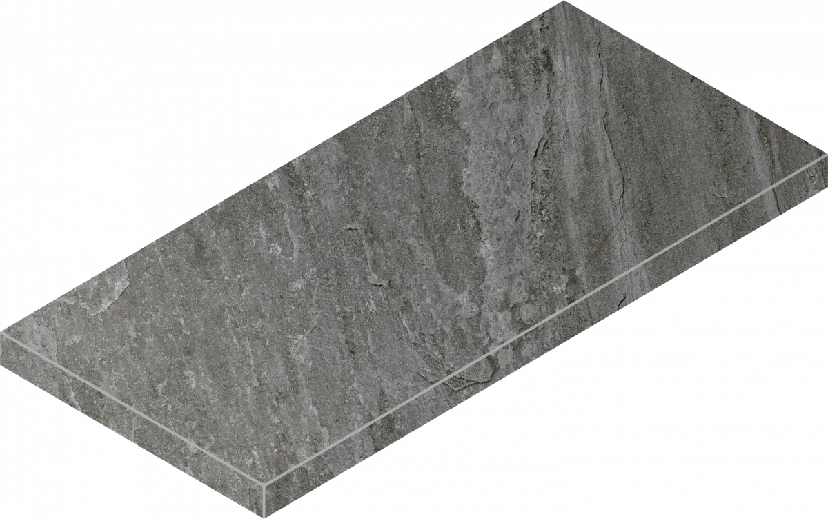 Ступень Италон Магма Графит угловая левая 620070002959 серый 33x60