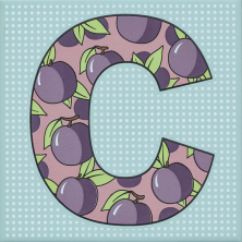 Декор Kerama Marazzi HGD\A544\5185 Сад-огород Слива матовый 20x20