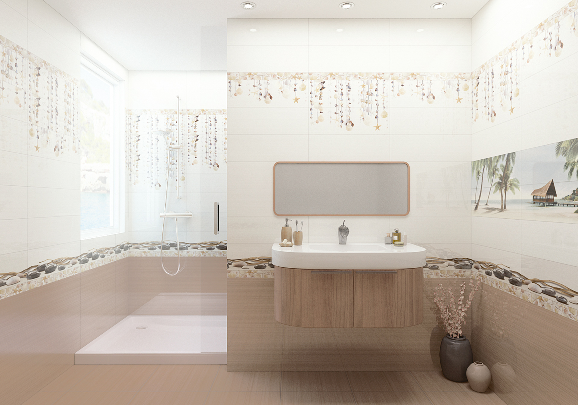 Декор Alma Ceramica Айленд DWA11ALD404 зеленый 20x60