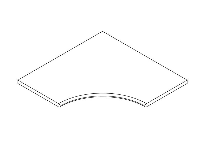 Бортик изогнутый закругленный Atlas Concorde Оак Резерв Пьюр 60x60