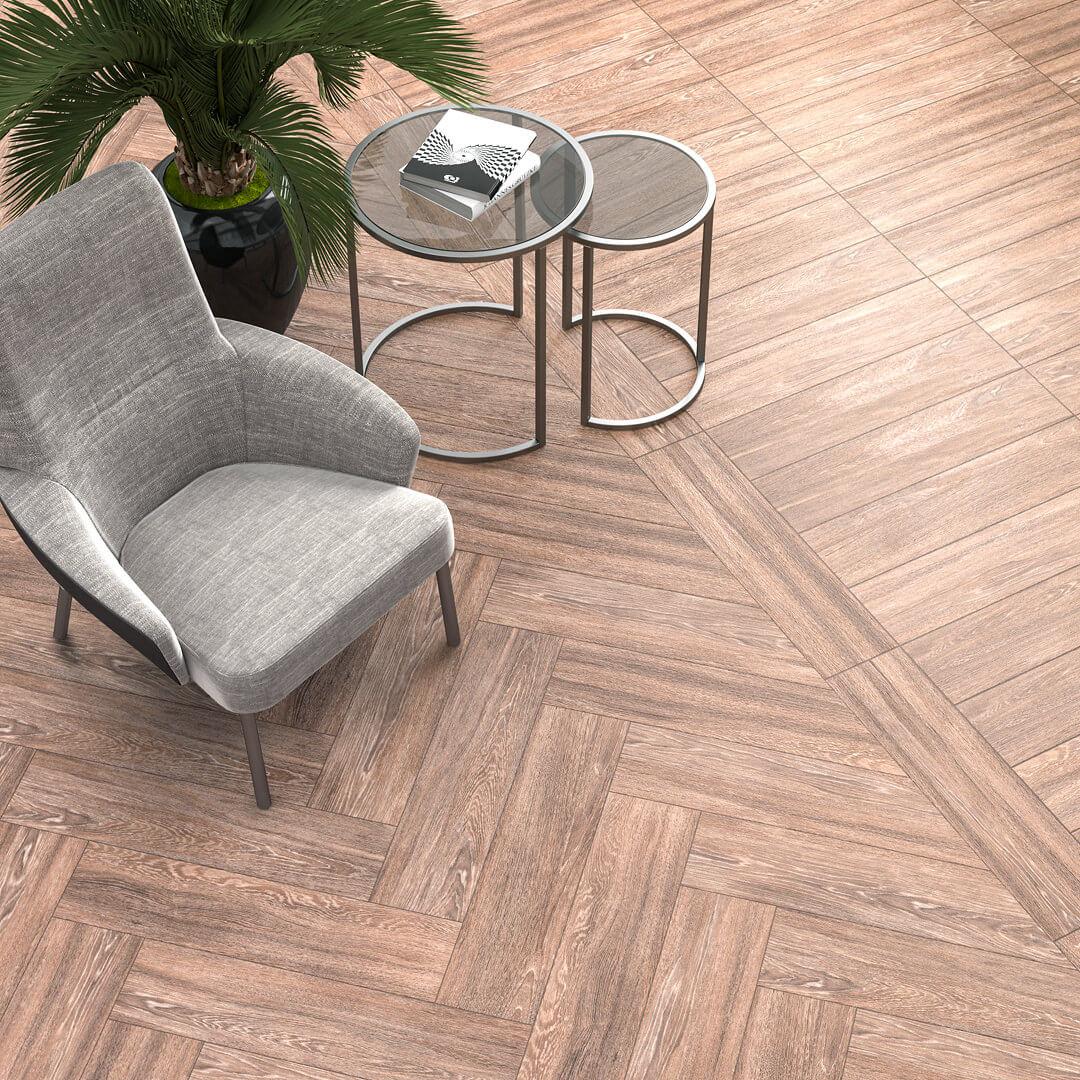 Керамогранит Kerama Marazzi Фрегат темно-коричневый обрезной 20x80 SG701590R