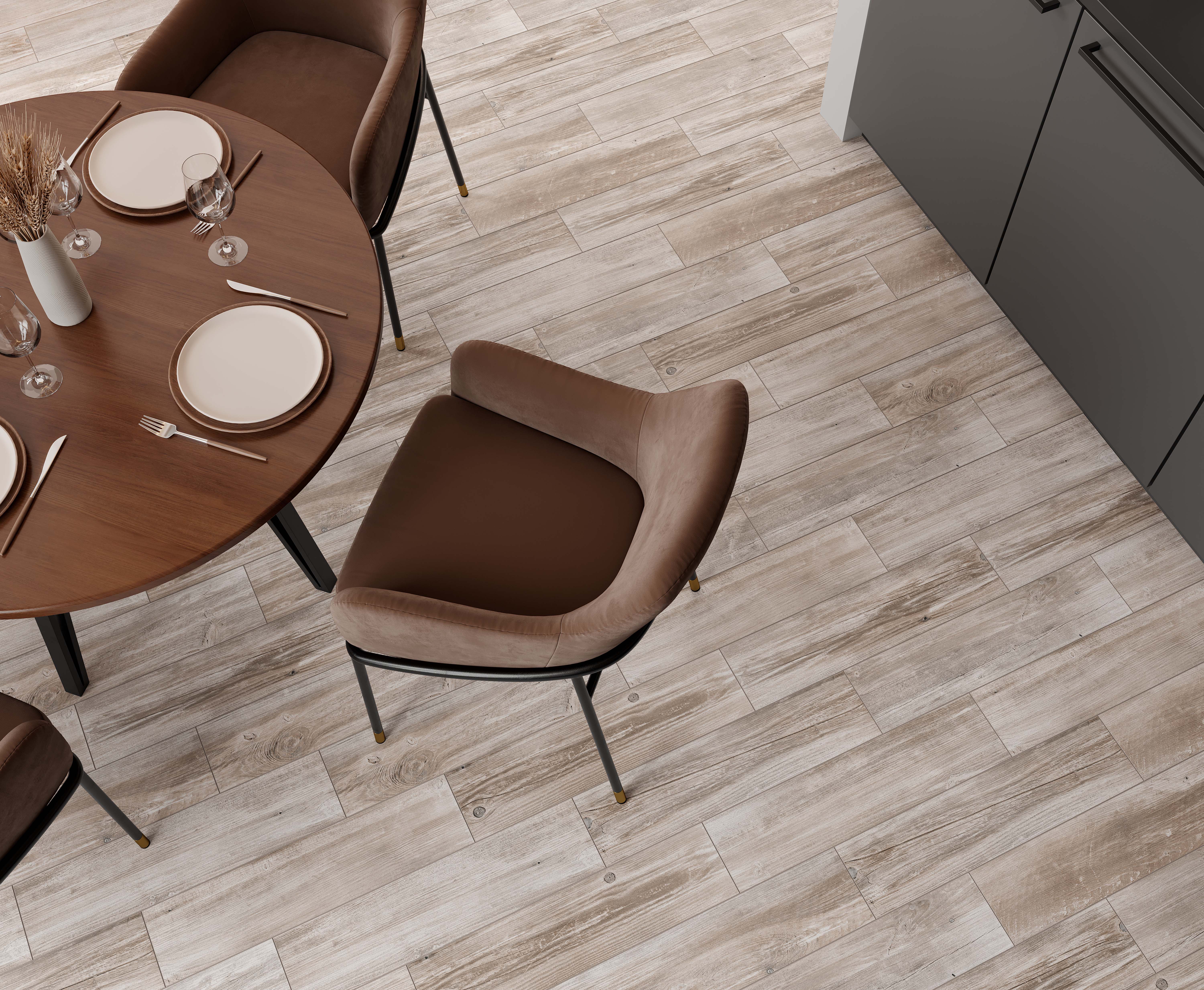 Керамогранит (L23) Laparet Oldie темно-бежевый 14.7x59.4 матовый