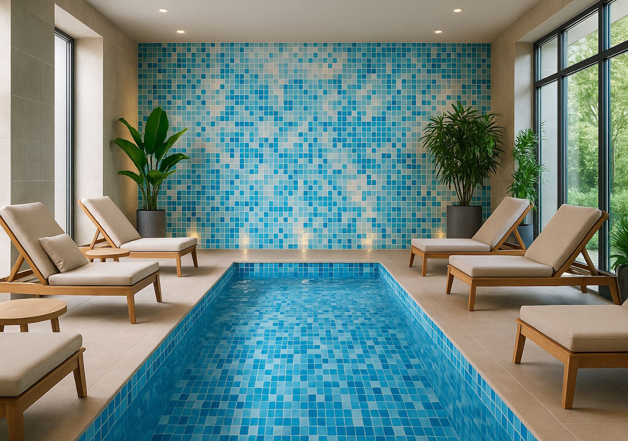 Мозаика NSmosaic MIX29 синий (сетка) 32.7x32.7