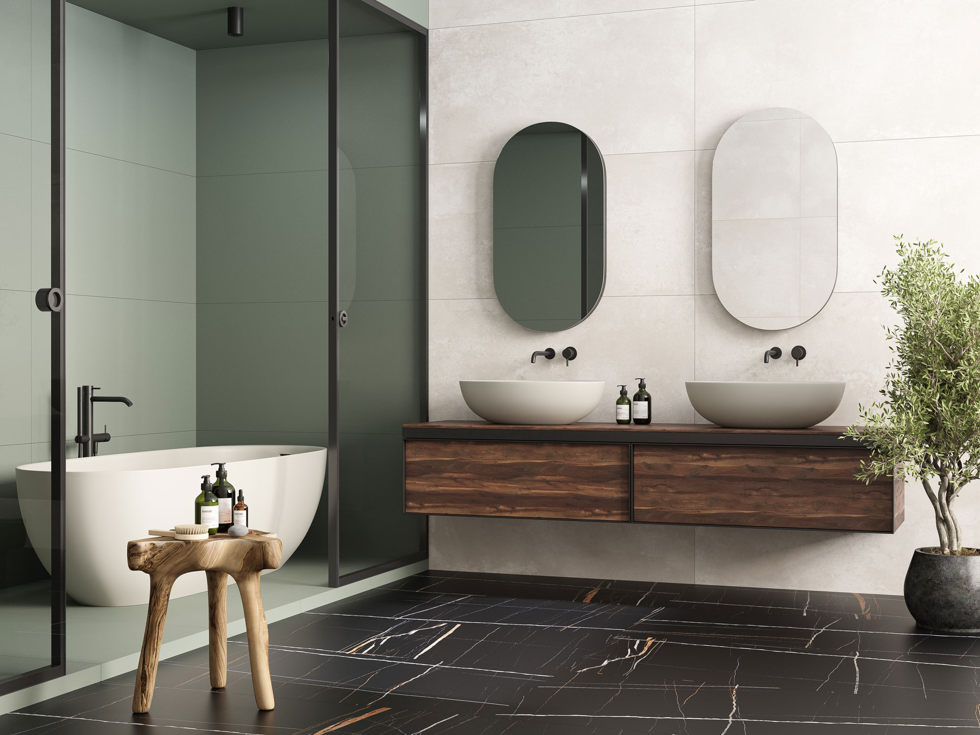 Керамогранит Старо Слим Elite Mushroom 5mm Matt 60x120 оливковый