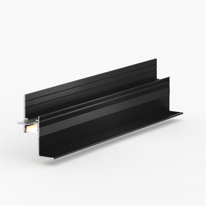 Теневая рейка Laconistiq Multilevel CLASSIC NEW разноуровневая черный анодированный 46.5x28.7x3000мм под подсветку