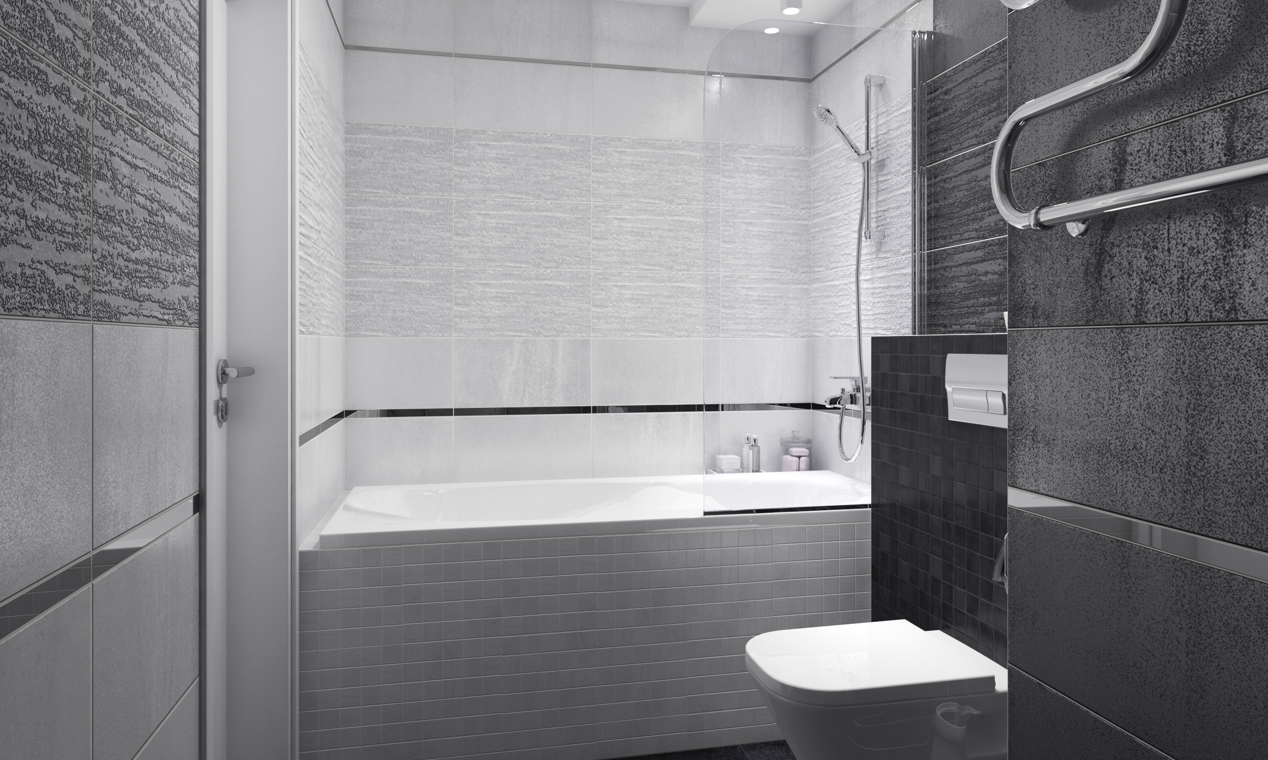 Мозаика (MM34034) Laparet Metallica мозаичный чёрный 25x25 матовый