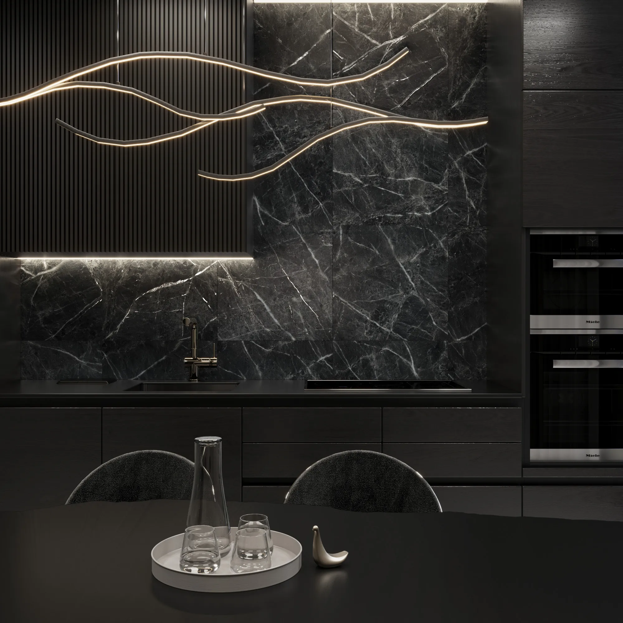 Керамогранит Аркадия Керамика CR4017-A Cassero Nero Carving 60x120 черный